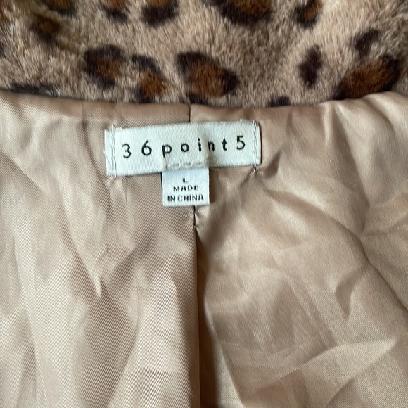 REDUCED - 36point5 Fuzzy Leopard Print Jacket - Picture 2 of 2
